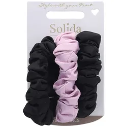 Solida Scrunchie Satin-Optik mehrfarbig 3 Stück