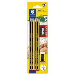 Staedtler Bonus-Pack: 8er-Pack Bleistifte »Noris® 120 HB« mit Radiergummi und Anspitzer schwarz