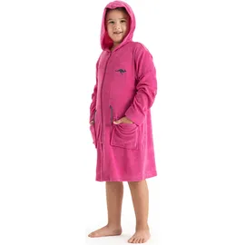 KangaROOS Kinderbademantel KANGAROOS "Kira, Ideal für Zuhause, Schwimmbad oder im Urlaub" Gr. 140, rosa (pink, grau), 140, Leichtfrottier, Hausmäntel, modernen, sportliches Design, leuchtenden Akzenten