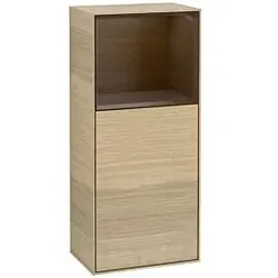 Villeroy und Boch Finion Seitenschrank F530GNPC 41,8cm, rechts, Ladestation, Regal Walnut Veneer, Oak Veneer