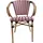 SIT Möbel Armlehnstuhl 2er-Set Rattan-Optik beige-rot Aluminium natur wetterfest | B 56 x 56 x 83 cm 02472-25