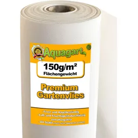 Aquagart Gartenvlies Unkrautvlies 80m2 150g/m2 2m breit weiß