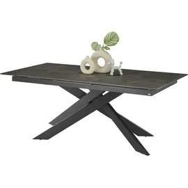 Set One by Musterring Esstisch mit Auszug Baltimore 200/250 x 100 cm Keramik Schwarz 200