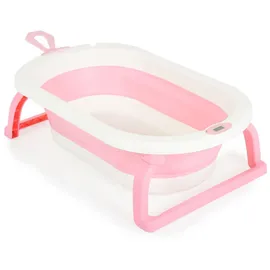 Cangaroo Babybadewanne Terra Digitalthermometer 87 cm lang Wasserablauf rosa