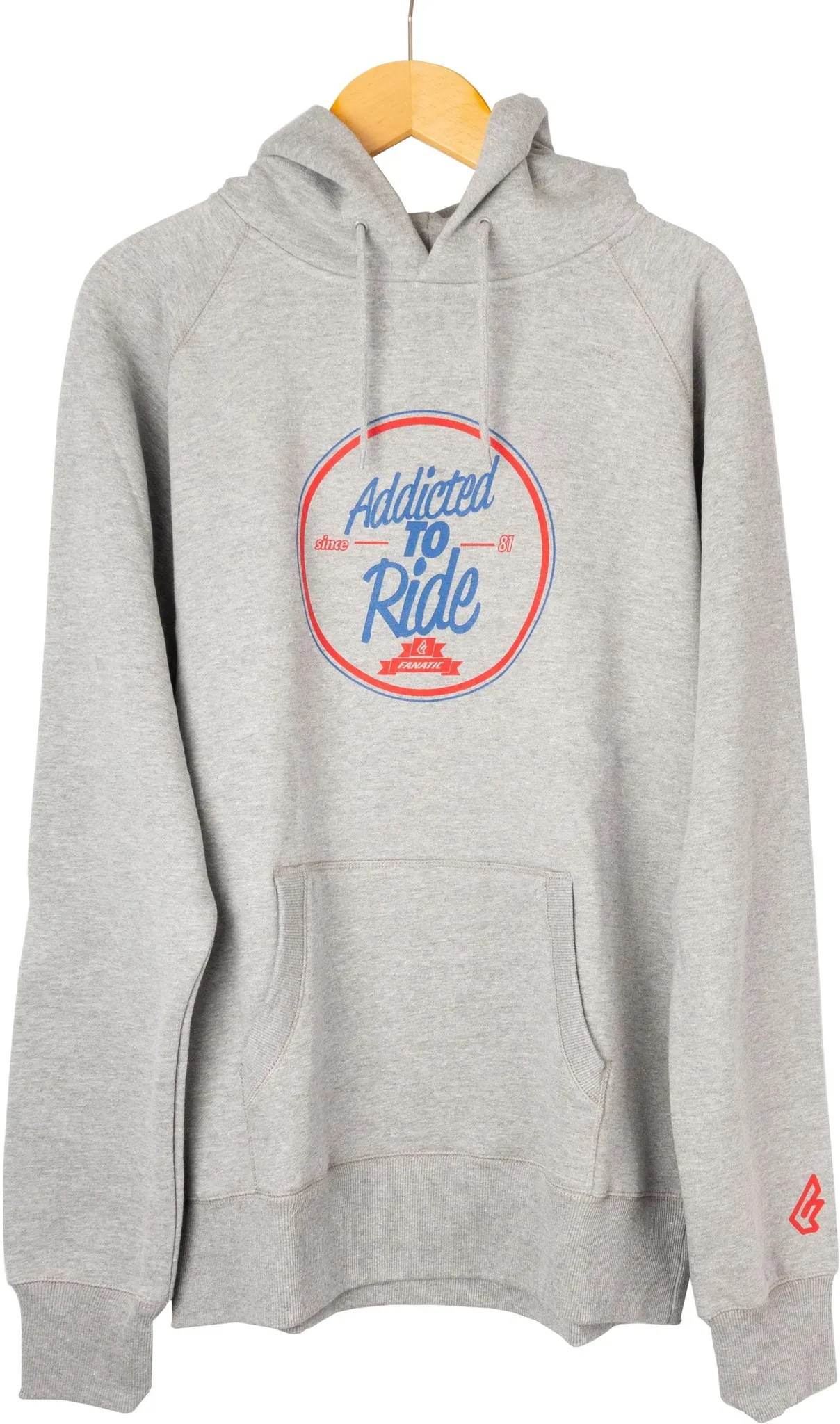 Fanatic Hoodie Addicted To Ride Pullover Pulli Surf warm grau, Größe: XL