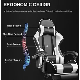 GTPLAYER Kunstleder Weiß