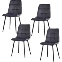 Hti-Living Stuhl Mesa Velvet Grau