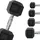 G5 HT SPORT Professionelle gummierte sechseckige Hantel von 1 bis 50 kg schwarz
