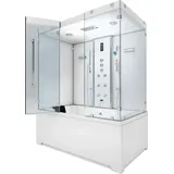 SeniorBad Kombination Badewanne Dusche K80-WS-TH-A-EA Duschtempel 100x180 cm OHNE Zusatzoption - Weiß