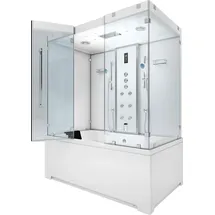 SeniorBad Kombination Badewanne Dusche K80-WS-TH-A-EA Duschtempel 100x180 cm OHNE Zusatzoption - Weiß