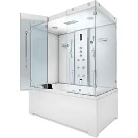 SeniorBad Kombination Badewanne Dusche K80-WS-TH-A-EA Duschtempel 100x180 cm OHNE Zusatzoption - Weiß