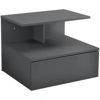 [en.casa] Amberg Hängeregal 40 x 35 x 31 cm Dunkelgrau