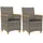 vidaXL Gartenstuhl 53 x 62 x 29,5 cm grau 2 St.