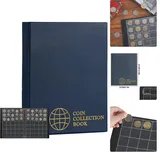 350-Taschen Münzalbum für Sammler - Elegantes Design in Preußischblau