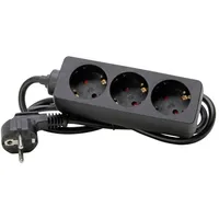 Kopp Steckdosenleiste STANDARD, 3-fach, 1.4m, schwarz (128615005)