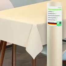 AMF creation Sensalux Tischdeckenrolle, wasserabweisend, 80g/m2, bis zu 45% Recyclat, 1,19m x 25m, Creme - Creme
