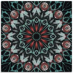 Artland Glasbild »Mandala Schutz des Kriegers«, Muster, (1 St.), in verschiedenen Größen Artland Farbe Bild(er): schwarz