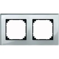 Merten Rahmen Glas 2f.diam/si waage/senkrecht 489260