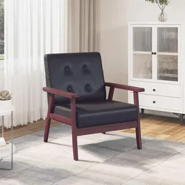 vidaXL Sessel Schwarz Kunstleder 72 x 71 x 70 cm Schwarz