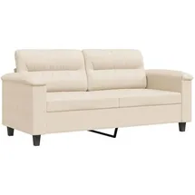 vidaXL 2-Sitzer-Sofa Beige 140 cm Mikrofasergewebe