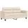 vidaXL 2-Sitzer-Sofa Beige 140 cm Mikrofasergewebe