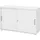 hjh OFFICE PRO Schiebetürenschrank Spanplatte 1 Fachboden abschließbar 1.200 x 400 x 748 mm Weiß
