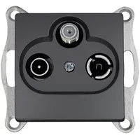 Günsan Gunsan Visage Multimedia Sat TV Radio Antennendose Dunkelsilber