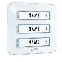 M-E modern-electronics KTA-3W Klingelplatte mit Namensschild 3fach Weiß 12