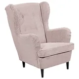 Z2 Ohrensessel OSKAR Cord 78 x 102 x 98 cm Rosa