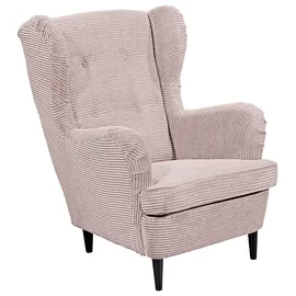 Z2 Ohrensessel OSKAR Cord 78 x 102 x 98 cm Rosa