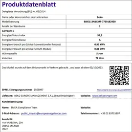 Beko Herdset 72L Pyrolyse + PKM Induktionskochfeld 2 Flexzonen Booster Slider