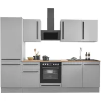 BASIC by Balculina Winkelküche Denver L-Form 280 cm Grau/Silber