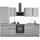 BASIC by Balculina Winkelküche Denver L-Form 280 cm Grau/Silber