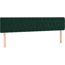 vidaXL Boxspringbett 180 x 200 cm Dunkelgrün