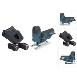 Bosch GST 12V-70 Professional Akku Stichsäge 12 V 70 mm + 2x Akku 2,0 Ah + Ladegerät