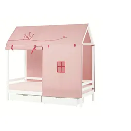 Hoppekids Hausbett Princess 90 x 200 cm Textil rosa/pink