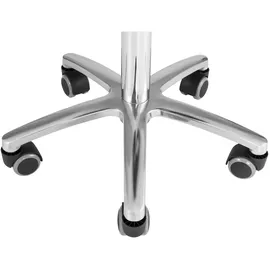 Physa Rollhocker mit Lehne Drehhocker Arbeitshocker Praxishocker Gasfeder Weiss 150 kg