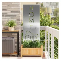 vidaXL Garten Sichtschutz-Leinwand 50 x 140 cm Silber Edelstahl