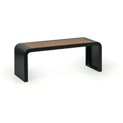 Parkbank RESTO, 1200 mm, schwarz/braun