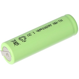 AccuCell NiMH Akku Flat Top Mignon AA 800mAh mit Lötfahne in U-Form