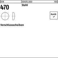 Industrial Quality Supplies DIN 470 Verschlussscheibe Stahl 50mm