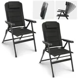 HOMECALL Campingstuhl Hochlehner Schwarz