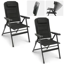 HOMECALL Campingstuhl Hochlehner Schwarz