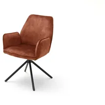 MCA Furniture MCA Ottawa Polsterstuhl mit Armlehne Metall/Stoffbezug - Metall schwarz matt