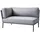 Cane-Line Gartensofa-Modul Conic, Aluminium Grau Hellgrau