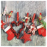 Home fashion Home Fashion®, Xmas Garland, Lunch-Servietten aufgefaltetes Maß