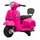 OEM Kinder Elektromotorrad Vespa rosa (Dunkel Rosa mit Rückenlehne)