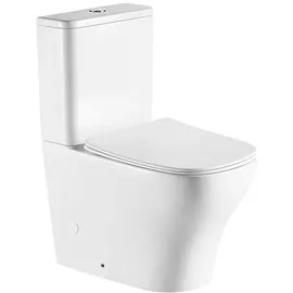 Sapho BELLO RIMLESS Kombi-WC mit WC-Sitz Weiß