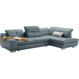 Set One by Musterring Ecksofa "SO 1200 inkl. Sitztiefen- & Rückenverstellung für hohen Sitzkomfort", blau (hellblau gba 6), B:292cm H:89cm T:212cm, 100% Polyester, SET ONE BY MUSTERRING, Sofas, Ecksofa, wahlweise mit Bettfunktion, L-Form