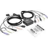 Eaton Power Quality Tripp Lite series 2-Port USB/HD Cable KVM Switch with Audio/Video Cables and USB Peripheral Sharing